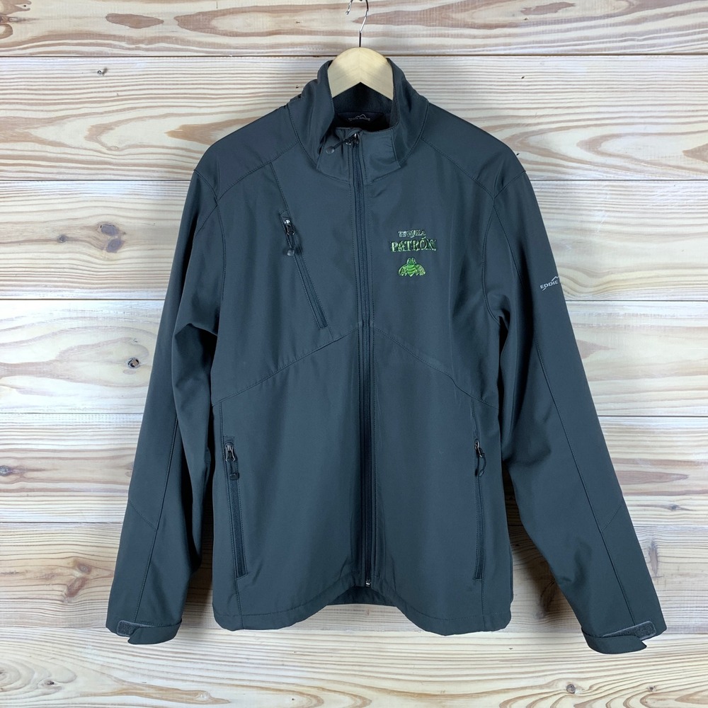 Eddie Bauer Softshell Jacket Mens M Gray Patron Tequila Fleece Lined Outdoor